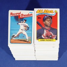 1989 TOPPS TIFFANY BASEBALL STAR RC HOF LOT OF 350 MINT W/BRETT *374146