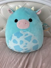 Ultra Rare Tuluck the Cow Blue Squishmallow 16 2023