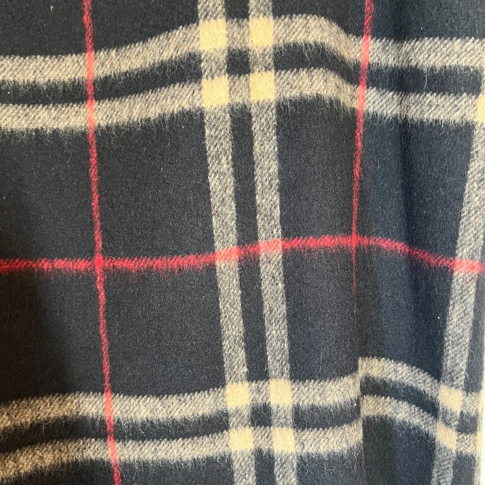 Falda Forrada Caqui Británica A Cuadros Mezcla Lana Negra Talla 12 Foto 3 de 4