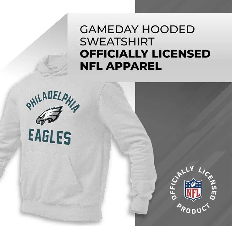 Team Fan Apparel NFL Gameday Adult Hooded Sweatshirt, LG Philadelphia