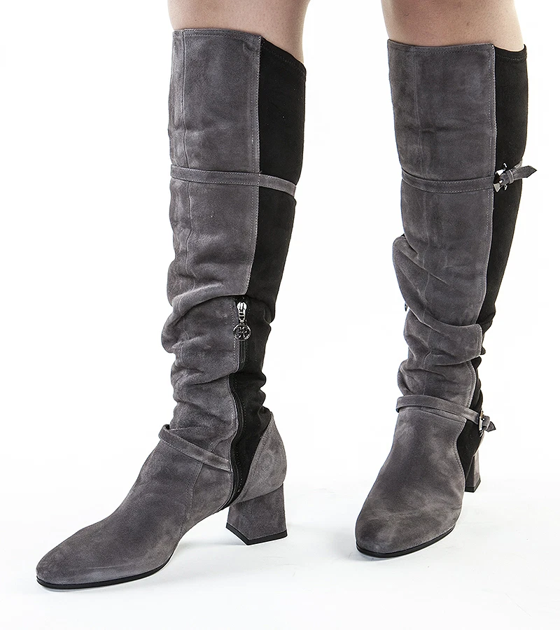 Auténticas botas de gamuza Fabi de diseñador italiano negras/grises nuevas 6,7,8,10,11 Foto 4 de 4