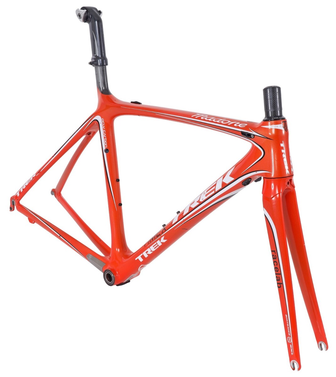 Trek Timex Team Madone OCLV Carbon Road Bike Frameset 52cm ORANGE Rim USA  2010