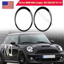 Glossy Black Headlight Trim Rings For 2007-2015 Mini Cooper R55 R56 R57 R58 R59