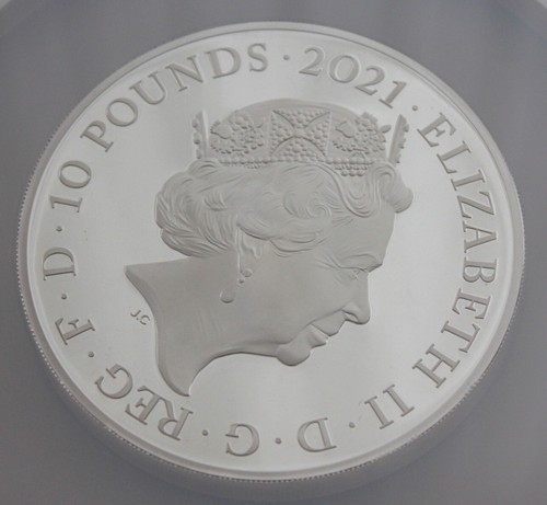 2021 GREAT ENGRAVERS GOTHIC CROWN NGC PF 70 ULTRA CAMEO 10 OZ - Picture 4 of 6