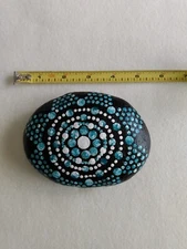 hand painted multi color rock
