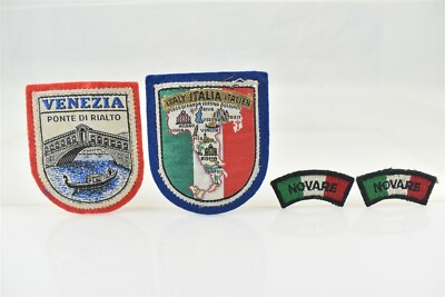 Italy Venezia Ponte Di Rialto Venice Bridge and Flag Map, Novare BSA Patches