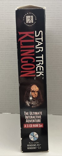 Vintage Star Trek Klingon Interactive Brand PC CD Rom Interactive Adventure USED - Picture 3 of 19