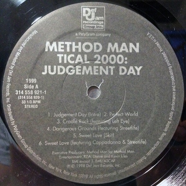 米2LP Method Man Tical 00602465804638 Def Jam Recordings /00520 Amazon.com: Tical[2 LP]: CDs & Vinyl