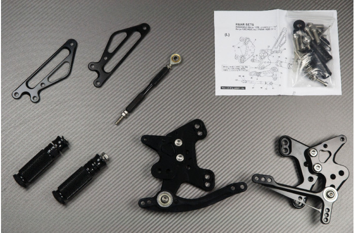 Commandes reculées en aluminium CNC noir anodisé de haute précision pour Z1000