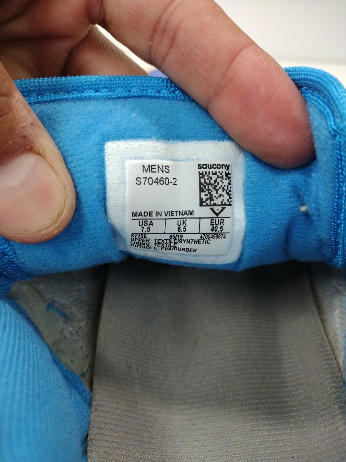 Saucony Aya Shoes S70460-2 in Blue & White Men's Size 7.5 thumbnail 9