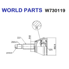 Produktbild - WORLD PARTS Gelenkwellen-Segmentschale Seite Rad für FIAT UNO Turbo I.E 82448780