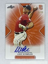 2021 LEAF PERFECT GAME ORANGE LUKE SCHMOLKE PAPER RC AUTO # 5/30