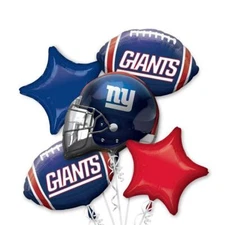 New York Giants NFL Anagram Balloon Bouquet Birthday Decoration Football