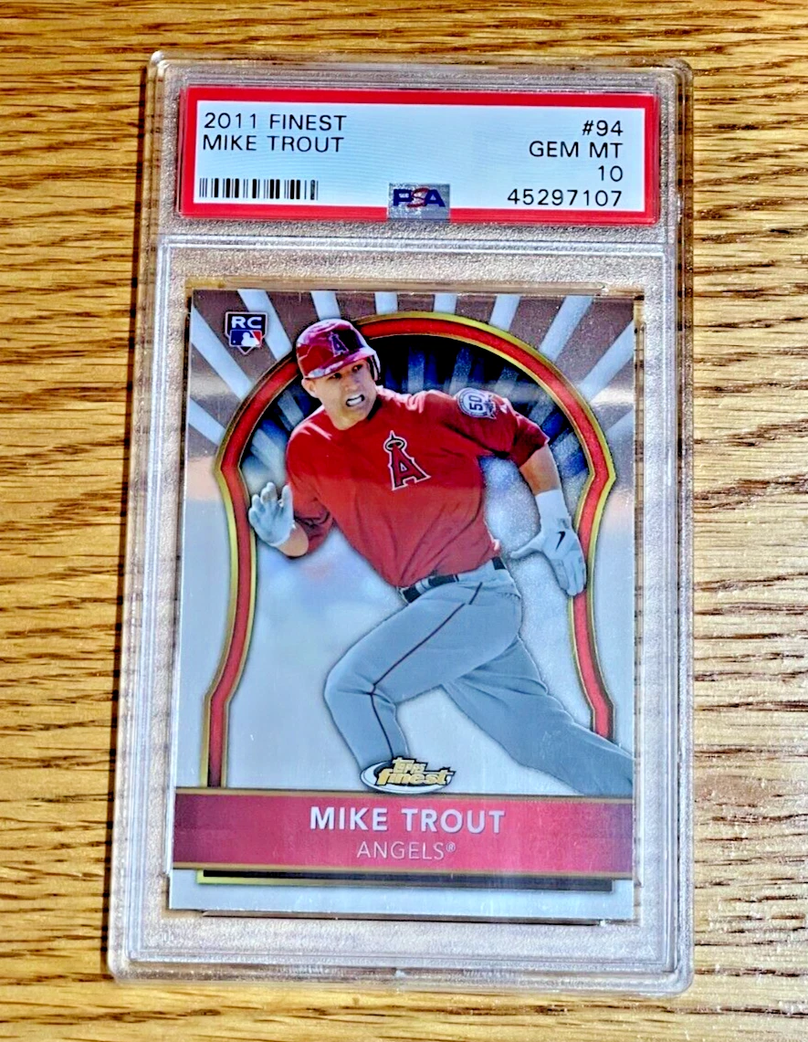 MIKE TROUT 2011 Topps Finest #94 Gem Mint PSA 10 Rookie RC | eBay