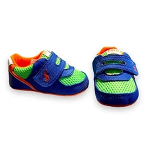 Polo Ralph Lauren Infant/Toddler Blue Green Orange Sole New With Box