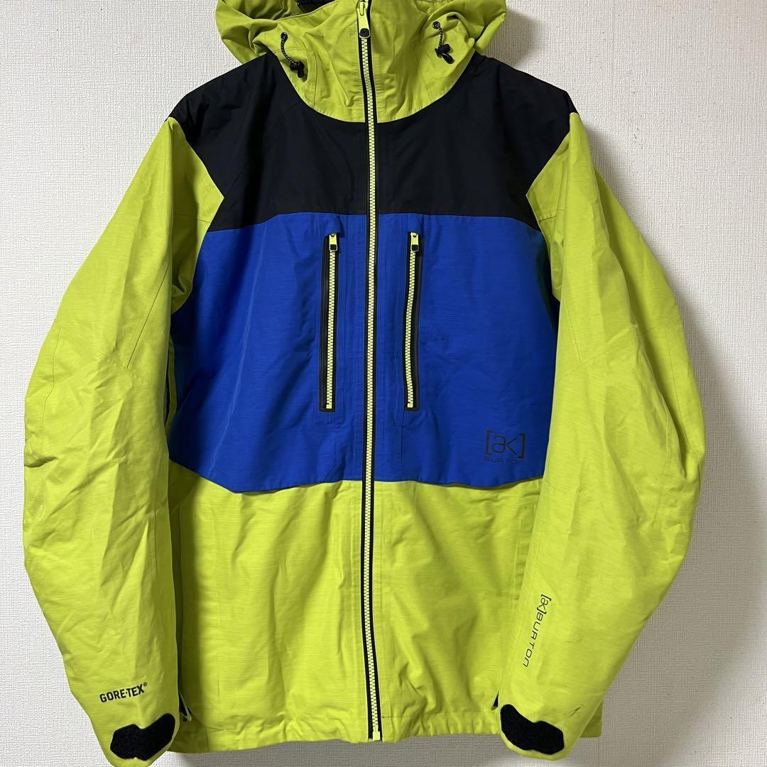 BURTON AK GORE-TEX MAK 2L STAGGAR Jacket Mens M Yellow Blue BURTON AK GORE-TEX MAK 2L STAGGAR Jacket Mens M Yellow Blue