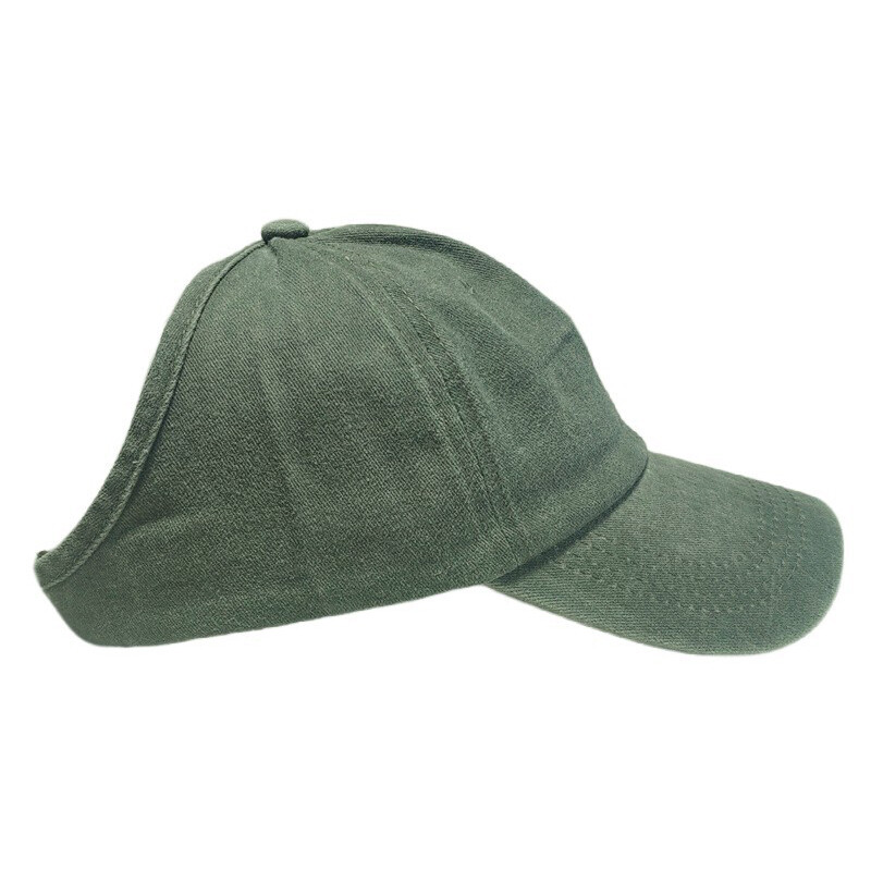 Casquette De Baseball Femme - Broderie Cœur | Ouverture Queue De Cheval | Coton Délavé | 5 Couleurs