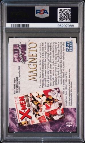 1992 Marvel Masterpieces #49 Magneto PSA 10 GEM MINT - Freshly Graded! - Picture 2 of 2