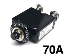 NEW 70 Amp Push Button Thermal Circuit Breaker 12-50V DC 125-250V Volt AC 70A