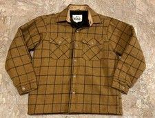 Vtg Woolrich Sherpa Lined Wool Jacket Sz L