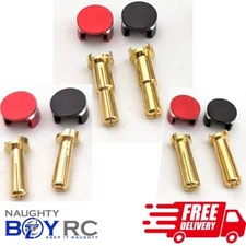 RC Battery Bullet Connectors Low Profile 4mm 5mm 4/5mm Grips Lipo Heatsink Car