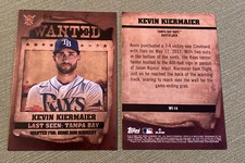 KEVIN KIERMAIER 2021 TOPPS BIG LEAGUE #WT-14 “WANTED” Insert Card TAMPA BAY RAYS
