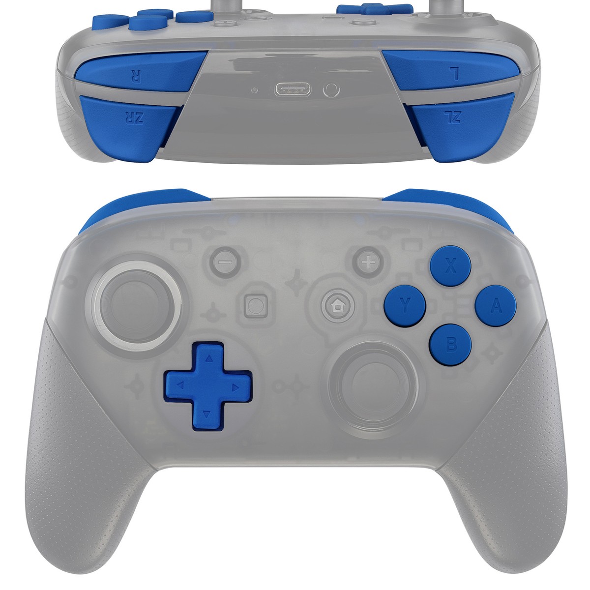 Blue Repair ABXY Dpad ZR ZL R L Buttons Set for Nintendo Switch