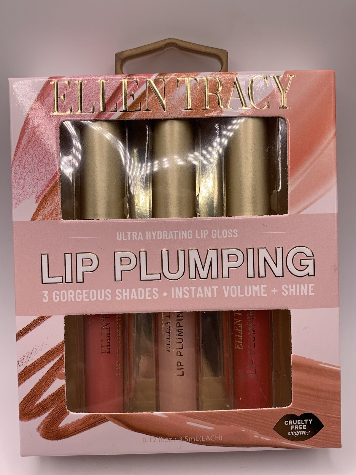 Ellen Tracy Lip Pluming Ultra Hydrating Lip Gloss 3pcs Set Instant