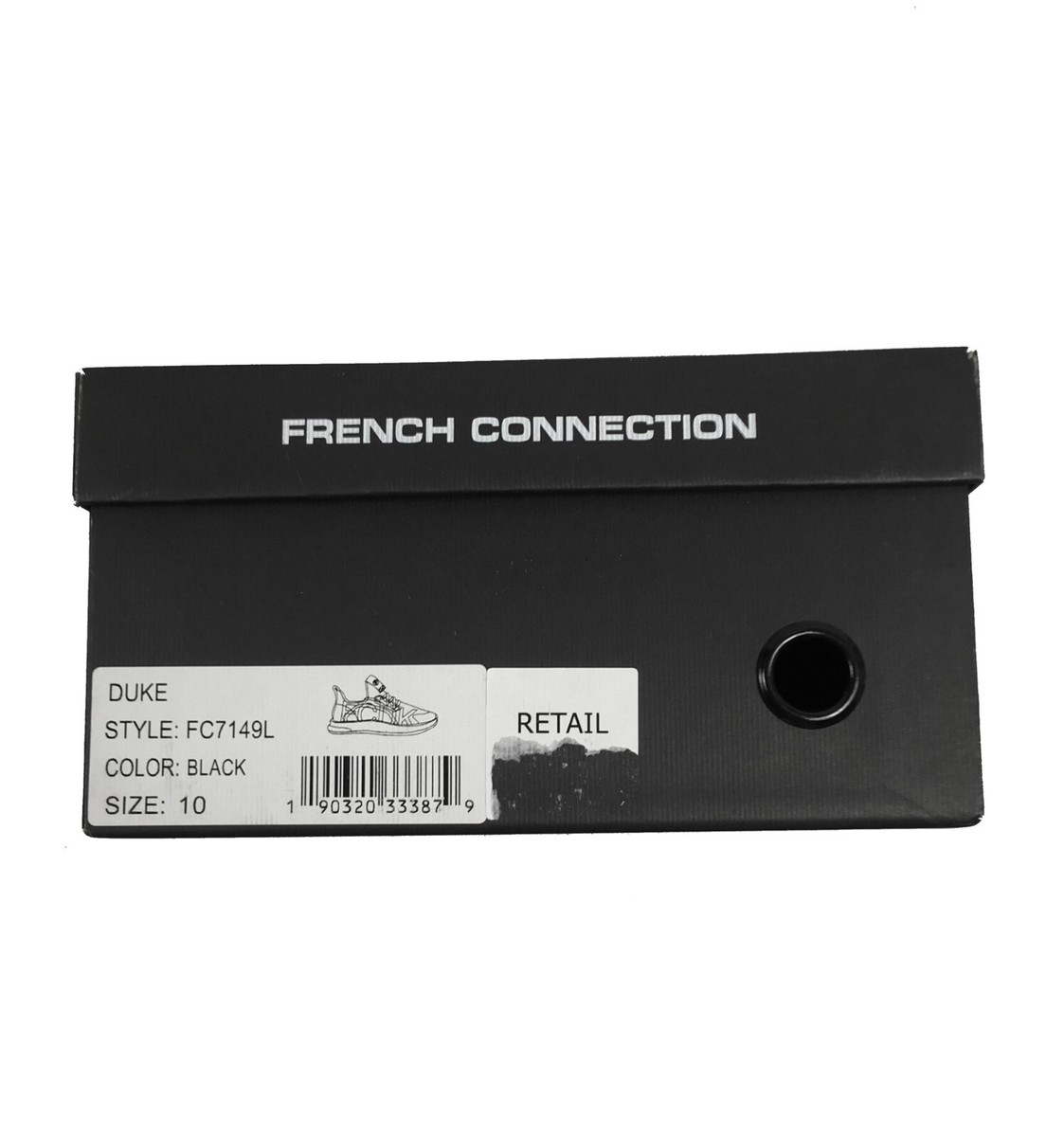NEW $185 French Connection FCUK Duke Sneakers! Black Fabric 