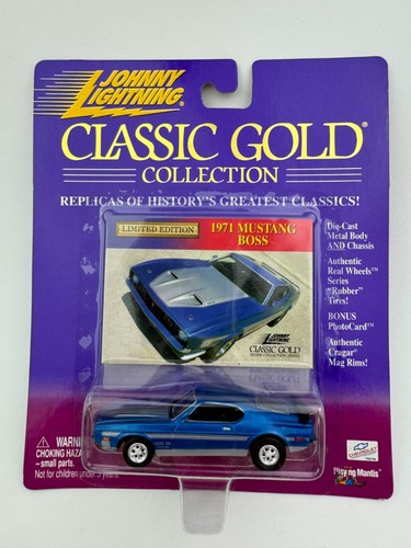 Johnny Lightning Blue 1971 Mustang Boss Classic Gold Collection 2000