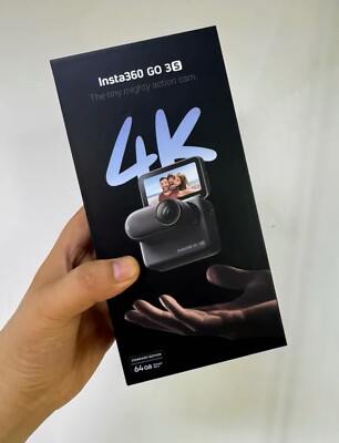 Insta360 Go 3S Action Camera Bundle 64GB Black With Box (New)