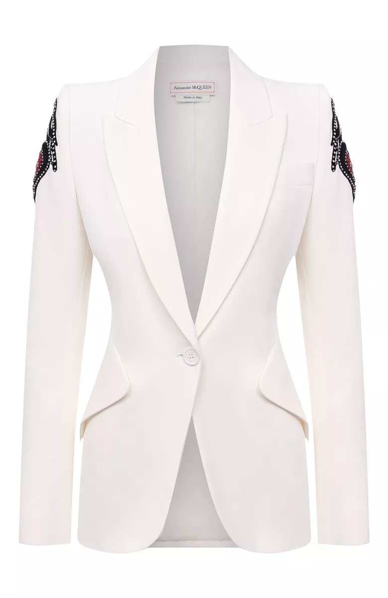 Alexander mcqueen white jacket cheap