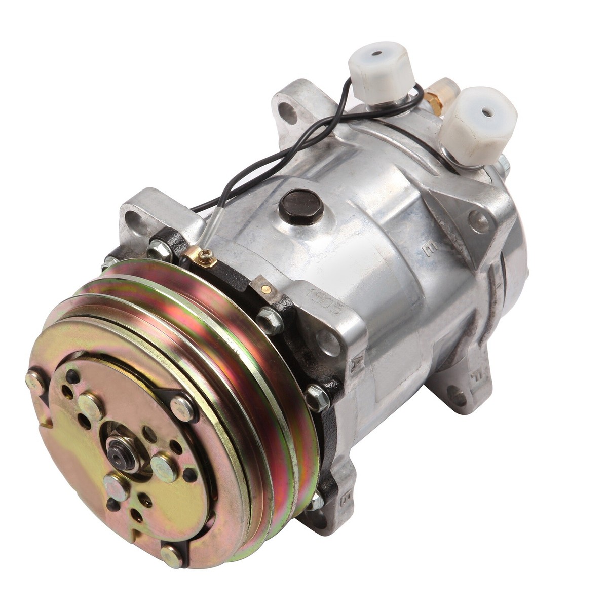 Air Compressor W/Clutch For Sanden 508 Style V-Belt Pulley 1985