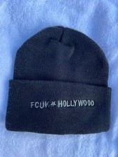 FCUK Hollywood Winter Hat Cap black made in USA NOS