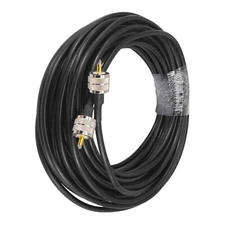50ft RG58 UHF PL259 Coaxial Coax Cable male to male for CB Radio Antennas 50-Ohm