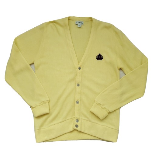 Vintage Izod Golf Mens Cardigan Grandpa 