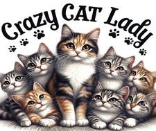 CRAZY CAT LADY TIGER CATS COMPUTER MOUSE PAD 9 X 7