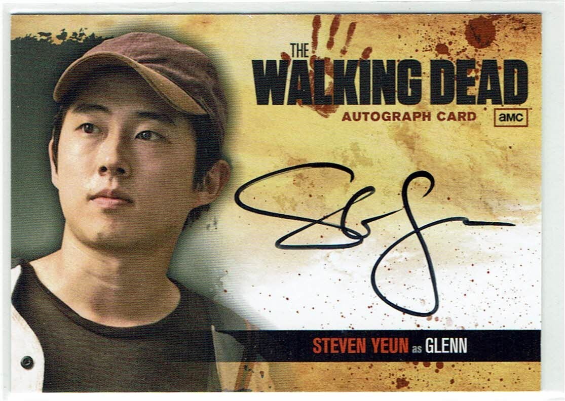 ウォーキング・デッド スティーブン・ユアン アラナ・マスターソン サイン The Walking Dead TWD Season 1 Auto Autograph A5 Steven Yeun as