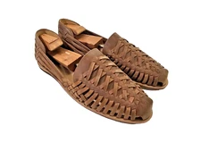 Men's 13 Nisolo Huarache Sandals Slip-On Comfort Woven Leather Slides Brown EUC