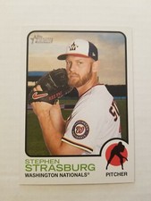 2022 Topps Heritage 1973 Oversized Box Topper Stephen Strasburg #OB-SS Nationals