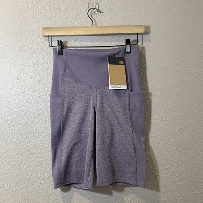 NWT The North Face Women s Purple Dune Sky 9'' Tight Bike Shorts High Rise Yoga