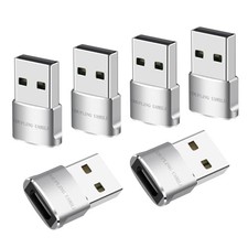 USB to USB C Adapter 4pcs for iPhone Fast Charging, Transfer and Type C...