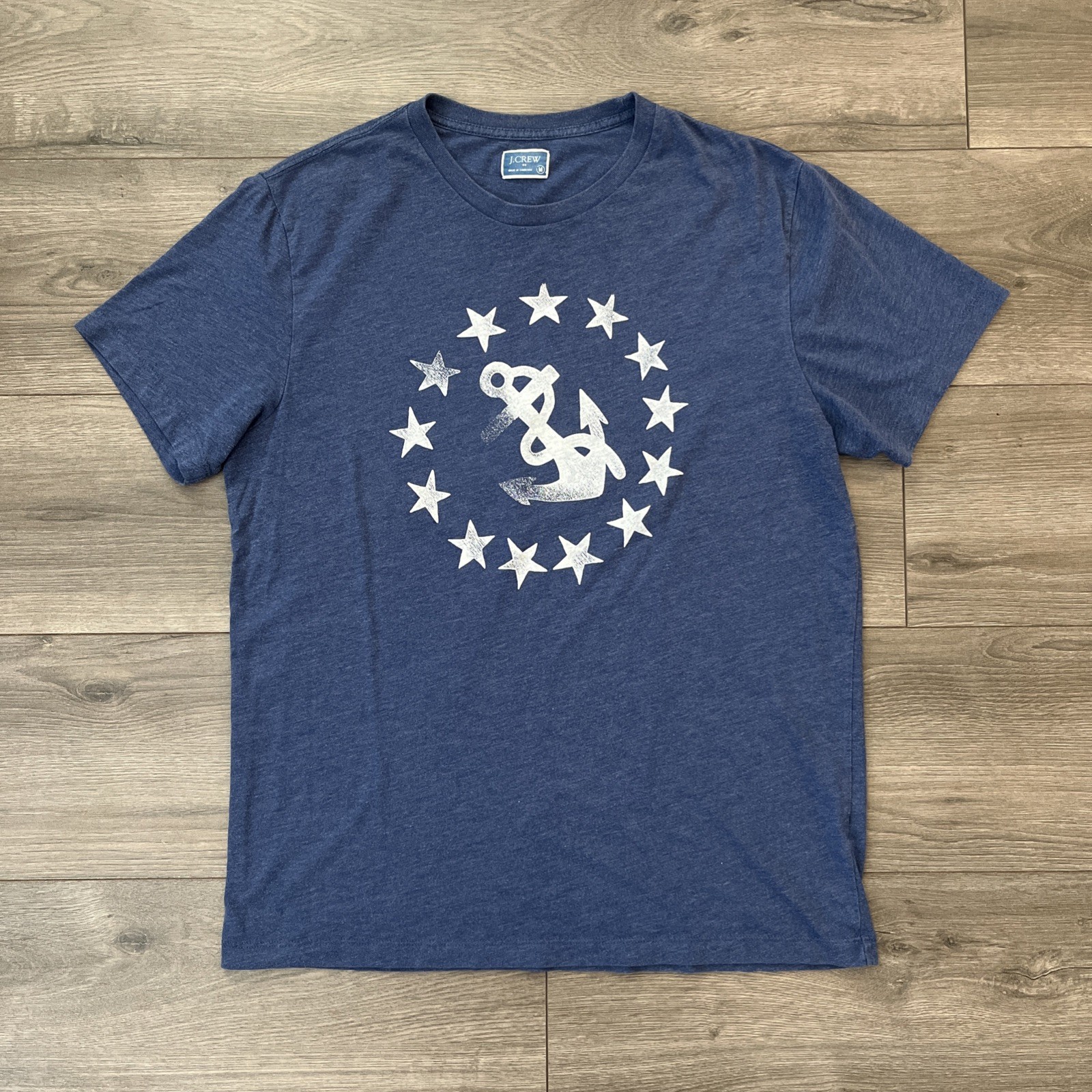 J CREW Mens M T Shirt Blue Short Sleeve