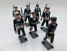 UNBRANDED TOY SOLDIERS SEVEN NAVAL FIGURES 54MM UNBOXED