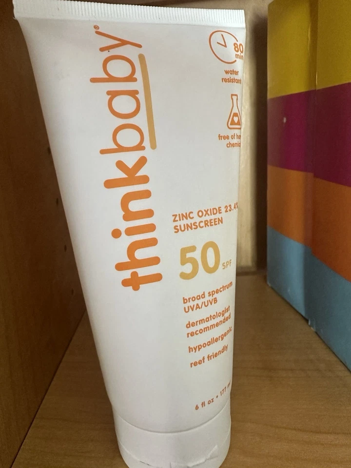 Thinkbaby FPS 50+ Baby Mineral Protector Solar Loción Natural Resistente al Agua 6oz -NUEVO Foto 2 de 4