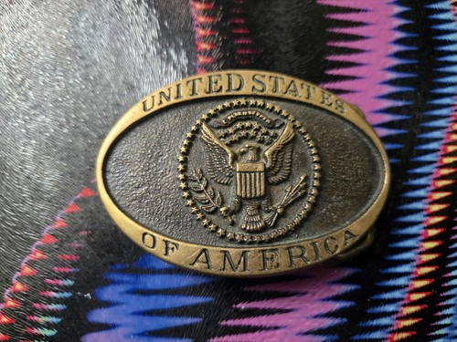 United States of America Patriotic USA Heritage Mint LTD Brass Belt Buckle