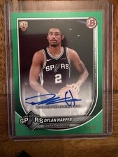2025-26 Bowman Basketball Dylan Harper 37/99 Green Shimmer RC AUTO