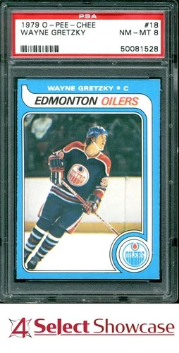 1979 O-PEE-CHEE #18 WAYNE GRETZKY RC OILERS HOF PSA 8