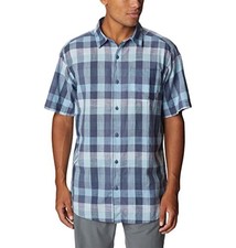 (TG. S) Columbia Under Exposure YD, Camicia a Maniche Corte, Uomo - NUOVO