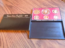 1979 Proof Set Original Black Box 6 Coin US Mint - S.B.A. Dollar - Cameo Kennedy